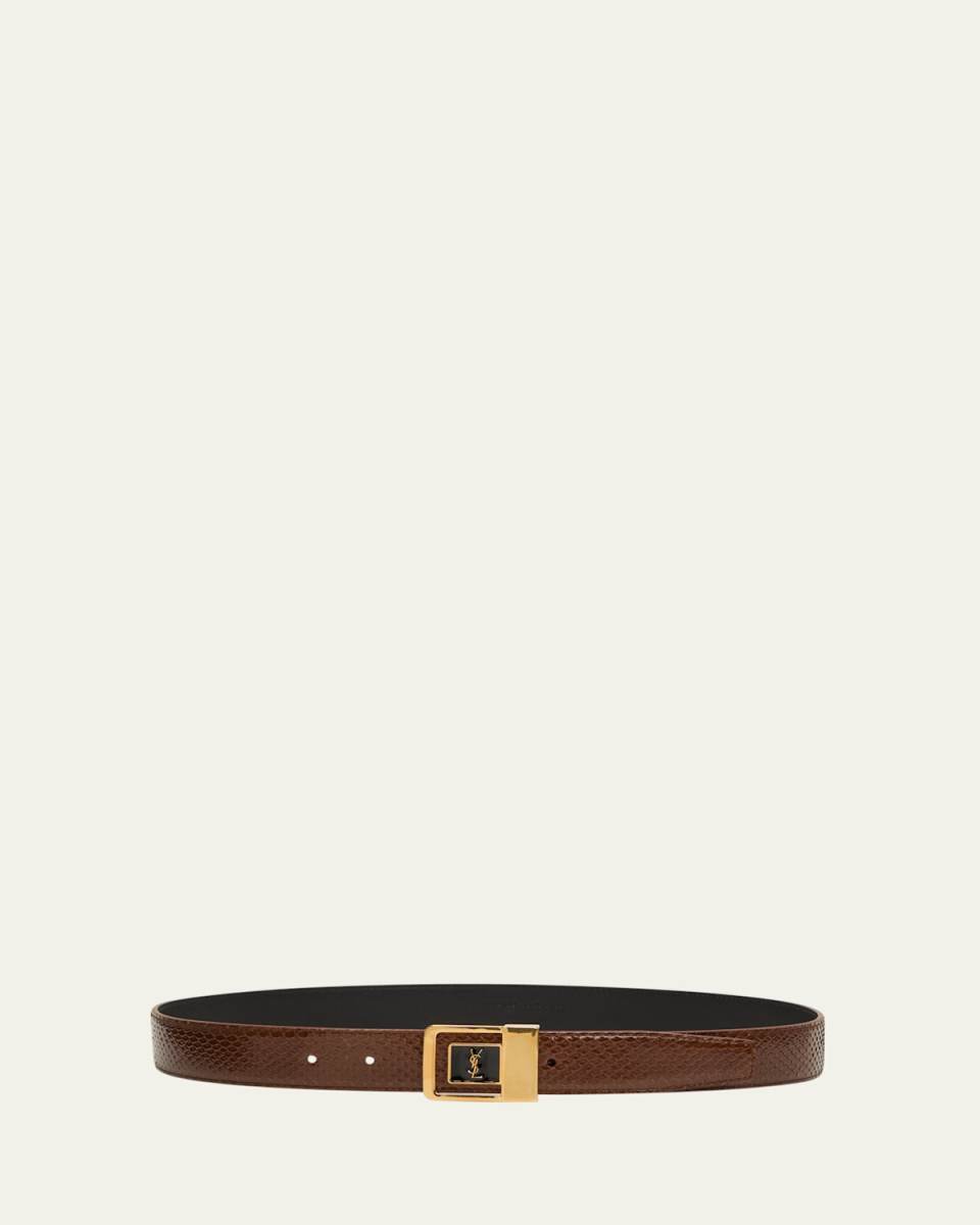 YSL Python Leather Belt